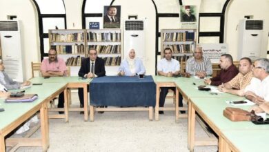 اجتماع لمتابعة اعمال امتحانات الدور الثاني لسنوات النقل و الاعدادية ببني سويف