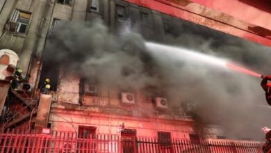 انتداب المعمل الجنائي لمعاينة حريق سنترال رمسيس