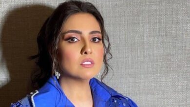 شيمو منهارة..مي كساب يظهر عليها التعب أثناء تصوير اللعبة