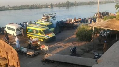 على متنها شخصان وما زال البحث جاريا.. سقوط سيارة نقل مواشي من "عبارة نيلية" بقنا